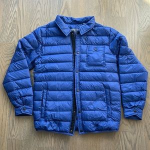 Slate & Stone Boy's Quilted Down Puffer Shirt Jacket - Sz 14